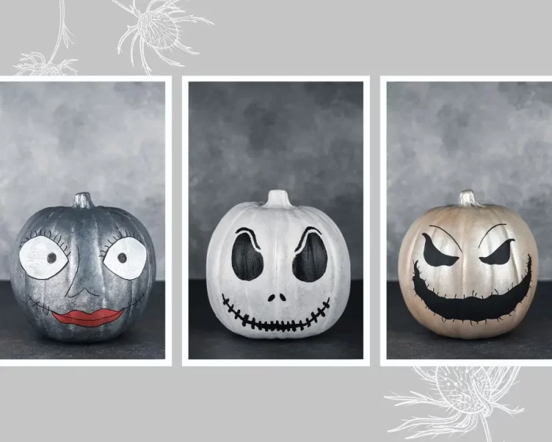 DIY Painted Pumpkins, The Nightmare Before Christmas characters
