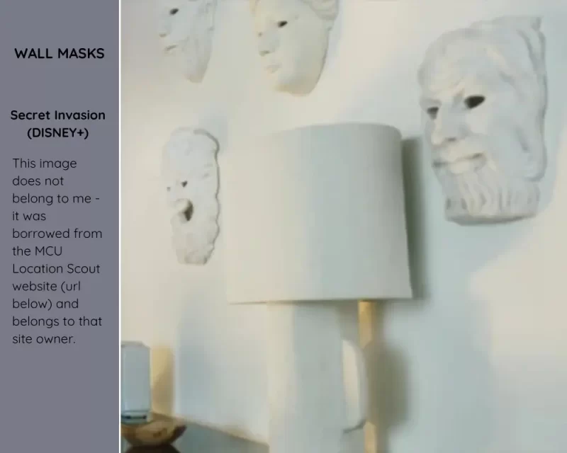 wall masks from Secret Invasion on Disney+, MCU Locations, This Geek Life Blog