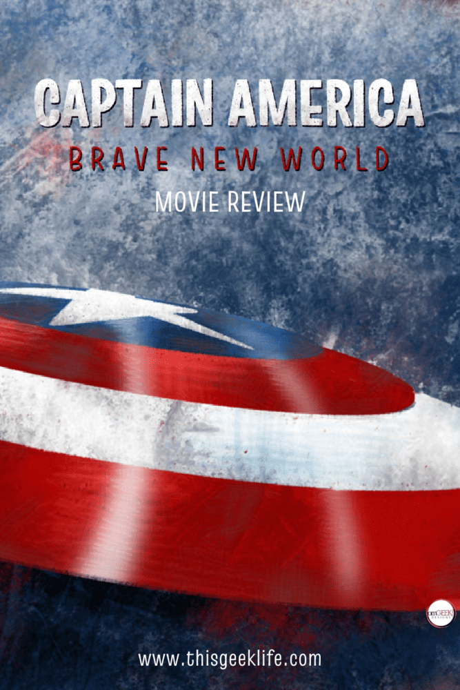 Captain America Brave New World Movie Review Pin, original painting by OMGeek Designs