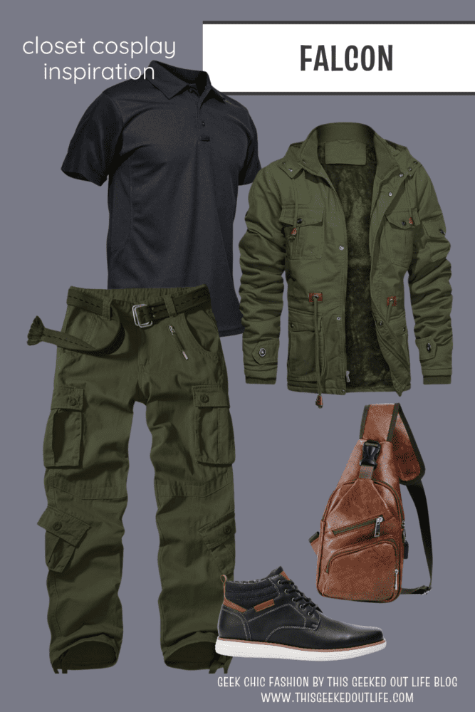 this image has geek style and geek chic fashion inspiration for casual and closet cosplay from Captain America Brave New World