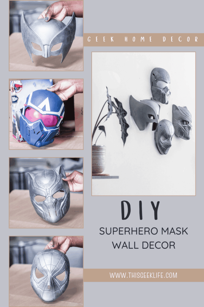 DIY superhero mask wall decor pin, this geek life blog
