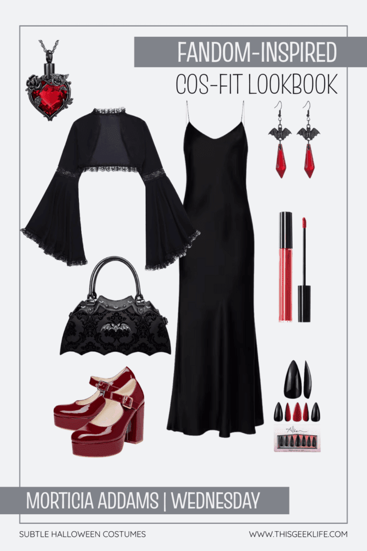 Morticia Addams Fandom Inspired Costume, This Geek Life Blog