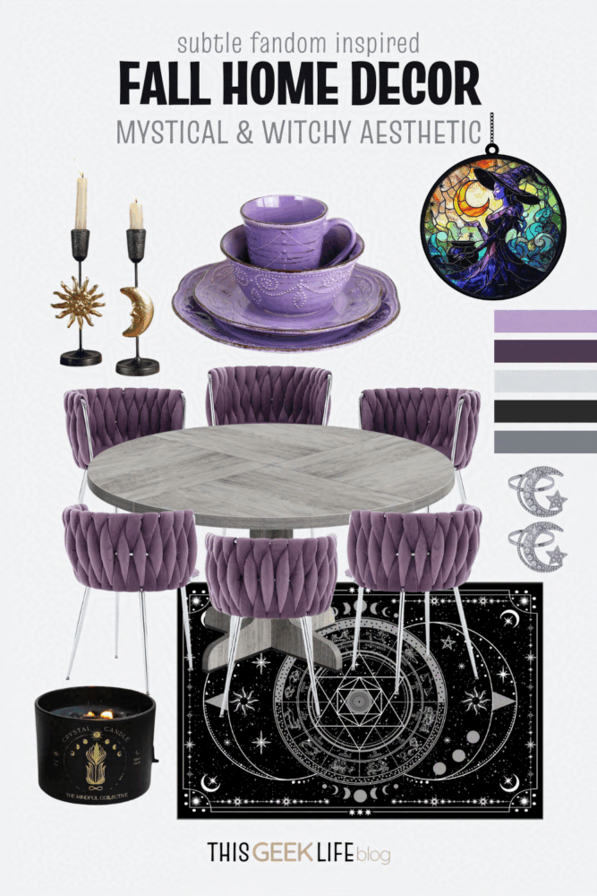 mystical and witchy aesthetic fall home decor, This Geek Life Blog