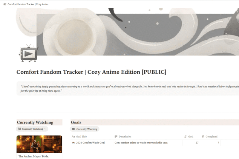 Comfort Fandom Tracker, Cozy Anime Edition, This Geek Life Blog-protected-intensity-DEFAULT-V2