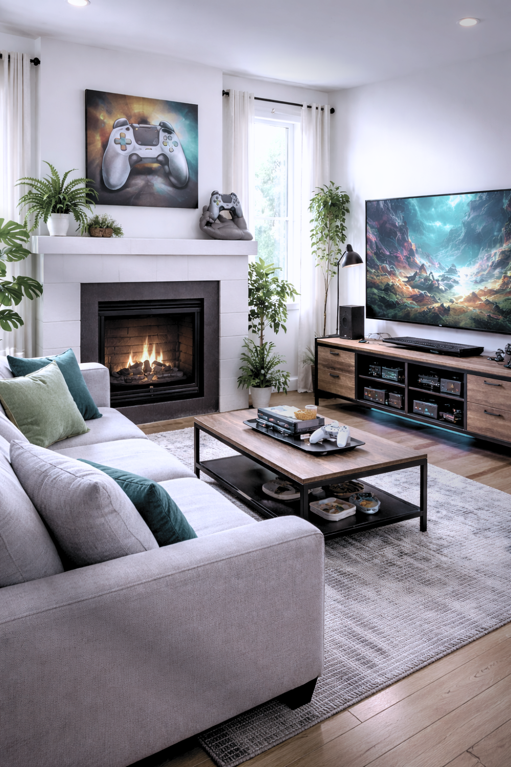 Modern Gaming-Inspired Living Room, This Geek Life Blog