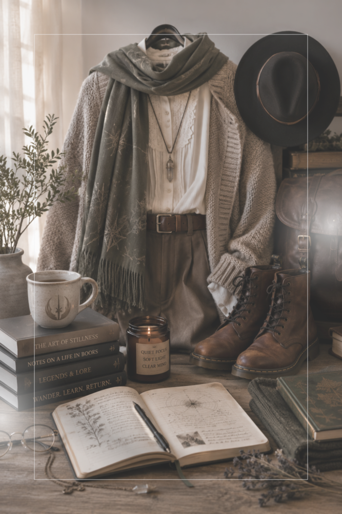 Cozy Academic Jedi Style Story outfit idea from This Geek Life Blog