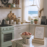A kitchen inspired by breezy ocean voyages and freedom - like One Piece, from This Geek Life Blog