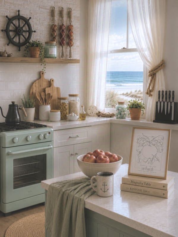 A kitchen inspired by breezy ocean voyages and freedom - like One Piece, from This Geek Life Blog
