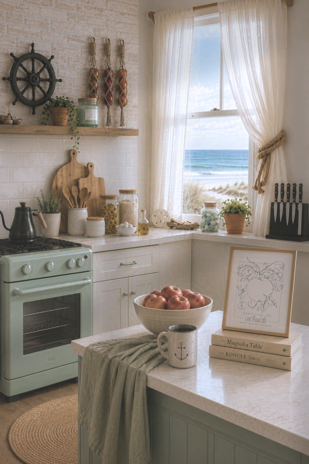 A kitchen inspired by breezy ocean voyages and freedom - like One Piece, from This Geek Life Blog