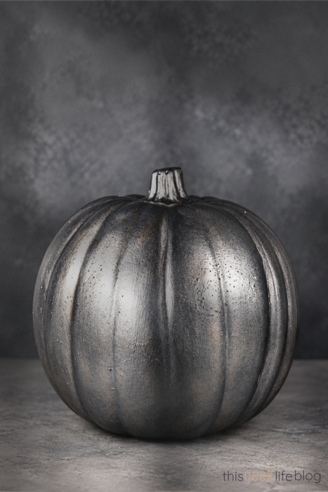 Faux Metal Pumpkin DIY from This Geek Life Blog