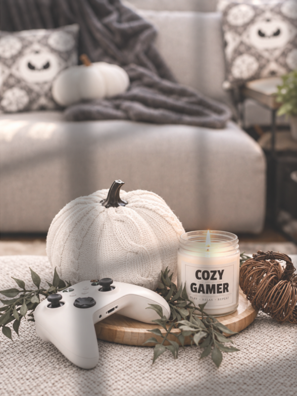 a cozy living room fall decor picture from this geek life blog