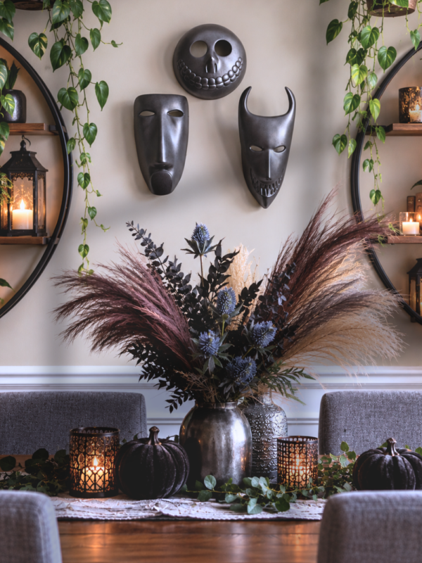 Halloween Mask Wall Decor from This Geek Life Blog