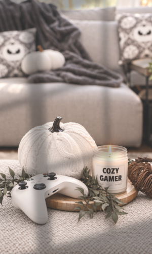 Your Ultimate Geek Life Fall Bucket List: A Seasonal Reset for Fandom-Fueled Living a cozy living room fall decor picture from this geek life blog